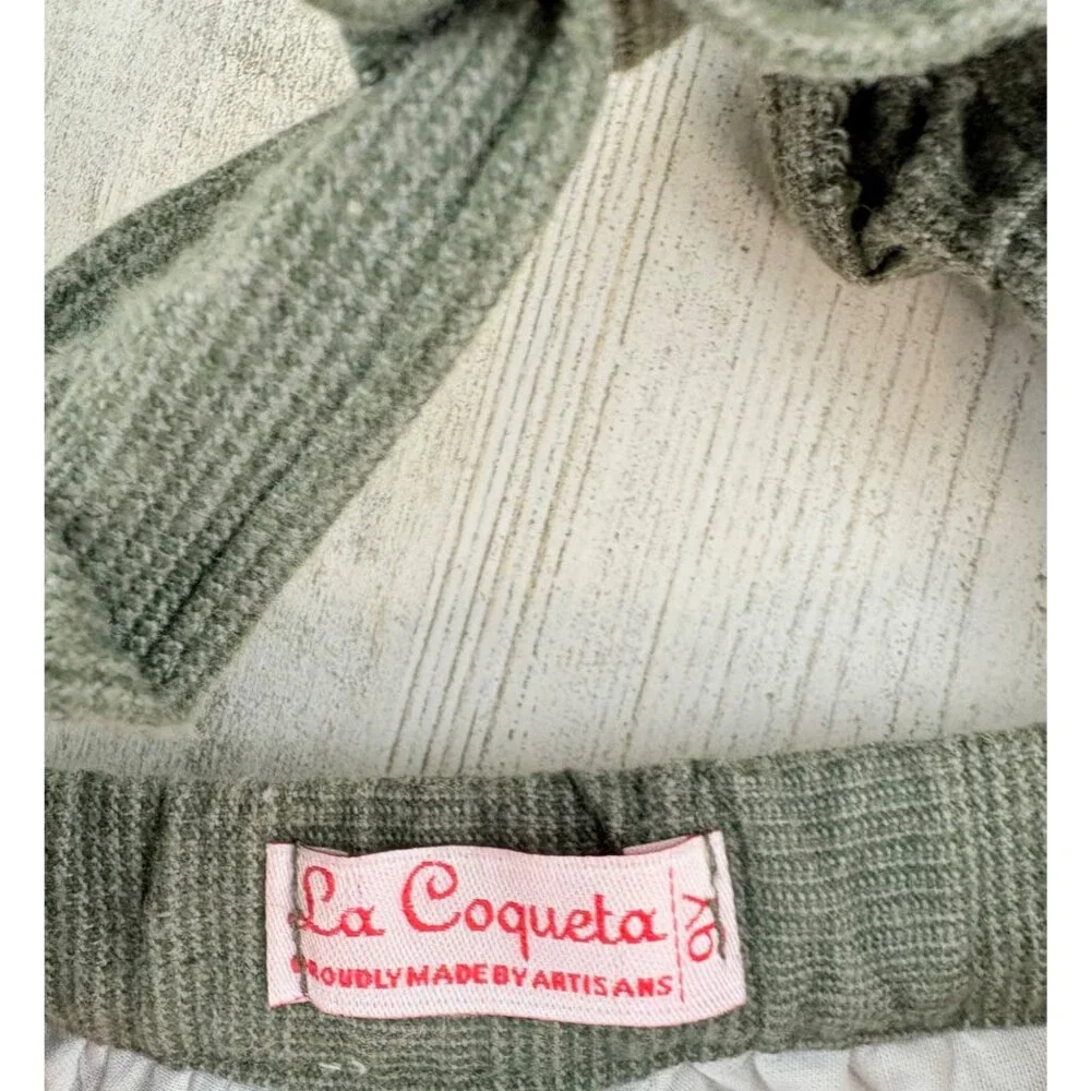 La Coqueta Green Pinafore Skirt Girls Sz 9